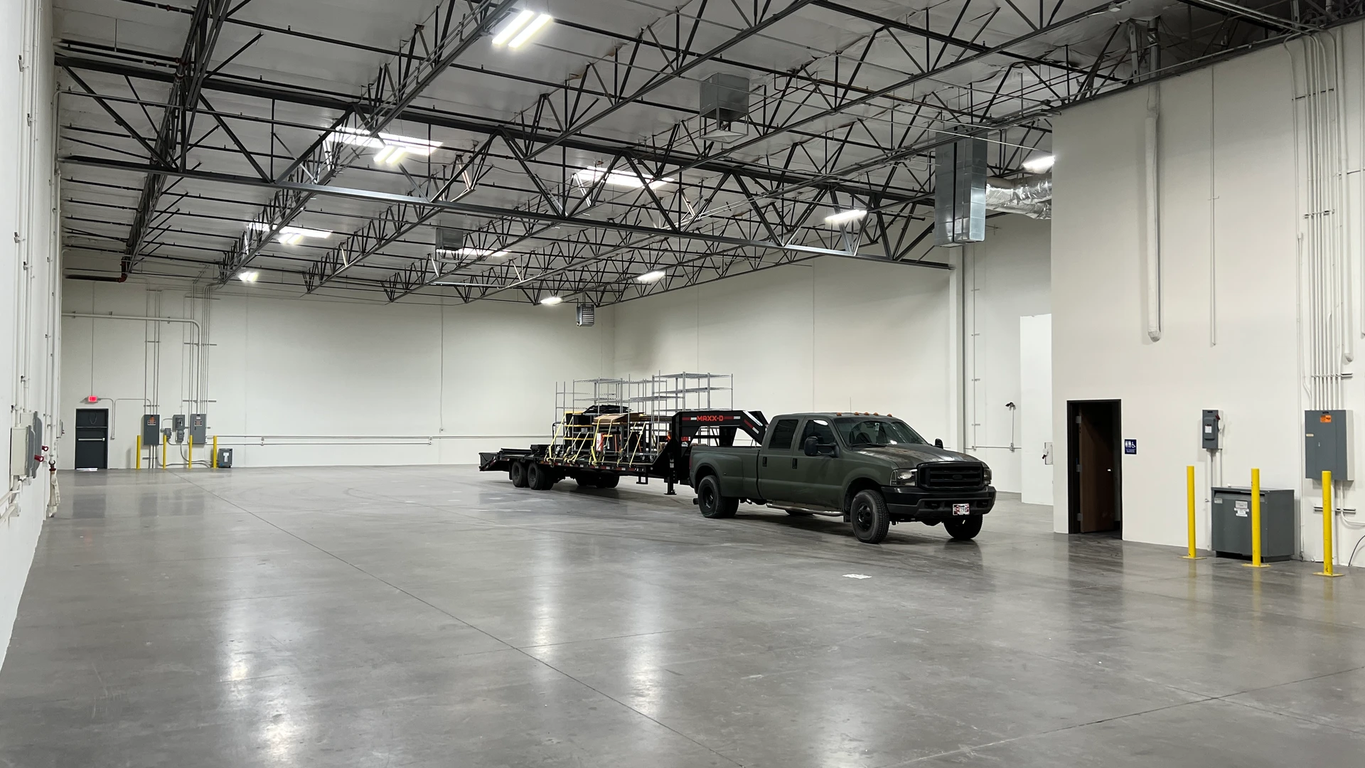 Our first load of shelving delivered to our new big warehouse in las vegas